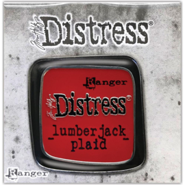 TDZ82439 Tim Holtz Distress Enamel Collector PinLumberjack Plaid