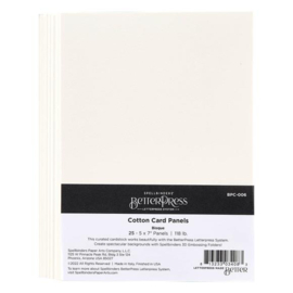 BPC006 Spellbinders BetterPress Letterpress A7 Cotton Card Panels Bisque 25/Sheets