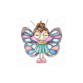 706108 Stamping Bella Cling Stamps Mini Oddball Butterfly Girl