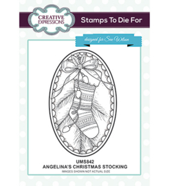 UMS842 To Die For Stamp Angelina's Christmas Stocking