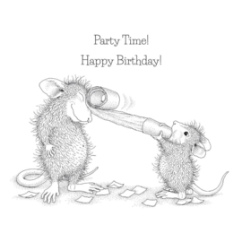 RSC009 House Mouse Cling Rubber Stamp Party Time!