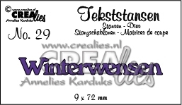 115634/3129 Crealies Tekststans - winterwensen
