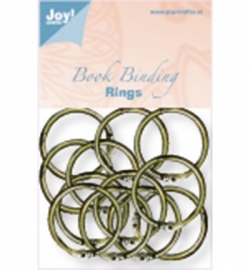 6200/0131 Boekbinders-ringen Antiek/koper 30 mm