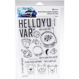 HUR67245 Simon Hurley Cling Stamps  Space Training