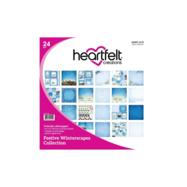 HCDP1-2118 Heartfelt Creations Double-Sided Paper Pad Festive Winterscapes 12"X12" 24/Pkg