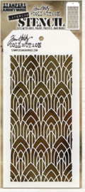 THS 147 Tim Holtz Layered Stencil  Deco Arch -Layered 4.125"X8.5"