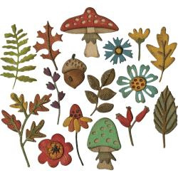 663087 Sizzix Thinlits Dies Funky Foliage By Tim Holtz 20/Pkg