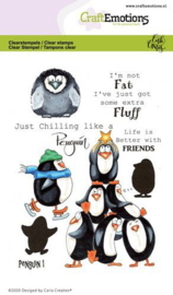 130501/1693 CraftEmotions clearstamps A6 - Penguin 1 Carla Creaties