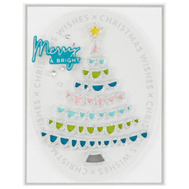 S3399 Spellbinders Shapeabilities Die D-Lites Joyful Christmas Tree