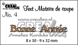 115634/3704 Crealies Tekststans (FR) Bonne Année