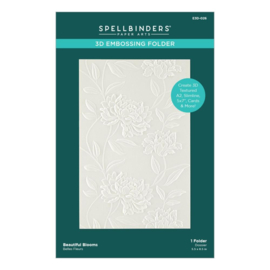 E3D026 Spellbinders 3D Embossing Folder Beautiful Blooms 5.5"X8.5"