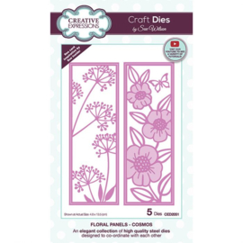 CED2051 Creative Expressions Craft die floral panels Camellia