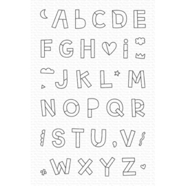 MSTN003 My Favorite Things Clear Stamps Hip Hip Yay Alphabet  4"X6"