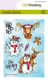 130501/1651 CraftEmotions clearstamps A6  Snowy & friends 1 Carla Creaties