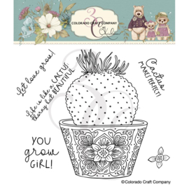 C3KL748 Colorado Craft Company Clear Stamps Grow Girl-By Kris Lauren 6"X6"
