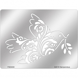 405529 Stampendous Fran's Metal Stencil Folk Dove