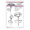 568480 Dina Wakley Media Cling Stamps Always Flowers 6"X9"