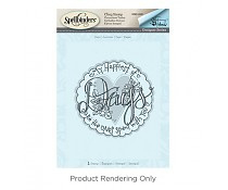 DSC-041 Spellbinders Hello Ornate 3D Shading Stamp