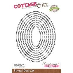 289482 CottageCutz Basics Dies Pierced Oval 1.9"X.9" To 4.5"X3.5"