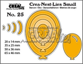 CNLS25 Crealies Crea-nest-Lies Small Ballonnen met stippen