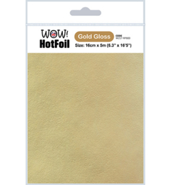 W217-RP800 - Hot Foil 16cm x 5mtr, Gold Gloss