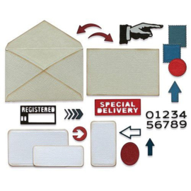 665927 Sizzix Thinlits Die Set Postale Tim Holtz