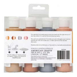 343344 American Crafts Color Pour metalllic painting set