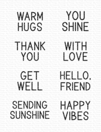 CS-689 My Favorite Things Sunny Rays Sentiments Clear Stamps