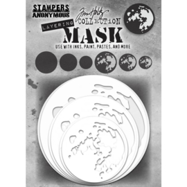 THMSK01 Tim Holtz Layering Mask Set Moon 6/Pkg