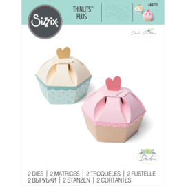 666231 Sizzix Thinlits Dies Fabulous Cupcake Box By Debi Potter 2/Pkg