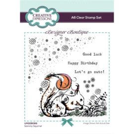 UMSDB089 Creative Expressions clear stamp set Sammy squirrel