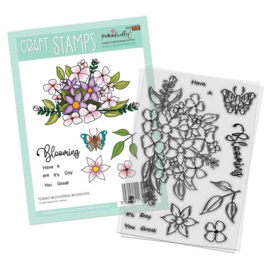 PD8663 Polkadoodles Blooming Blossom Flower Clear Stamps