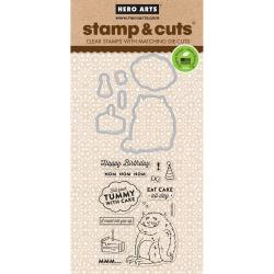 HA-DC210 Hero Arts Stamp & Cuts Eat Cake All Day