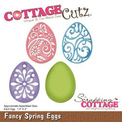 303272 CottageCutz Elites Die Fancy Spring Eggs, 1.5"X2"