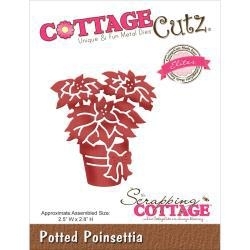 500691 CottageCutz Elites Die  Potted Poinsettia