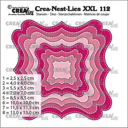 CLNestXXL112 Crealies Crea-nest-dies XXL Fantasievorm F Stiklijn