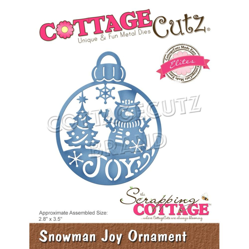 CCE584 CottageCutz Elites Die Snowman Joy Ornament 2.8"X3.5"