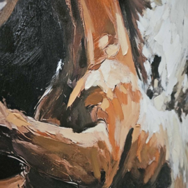 Gaia springpaard schilderij
