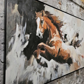 Gaia springpaard schilderij