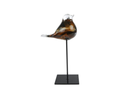 Vogel op voet glas/metaal