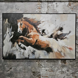 Gaia springpaard schilderij