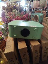 Klok/spaarpot "radio"