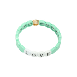 Armband Colourful Love Round Groen