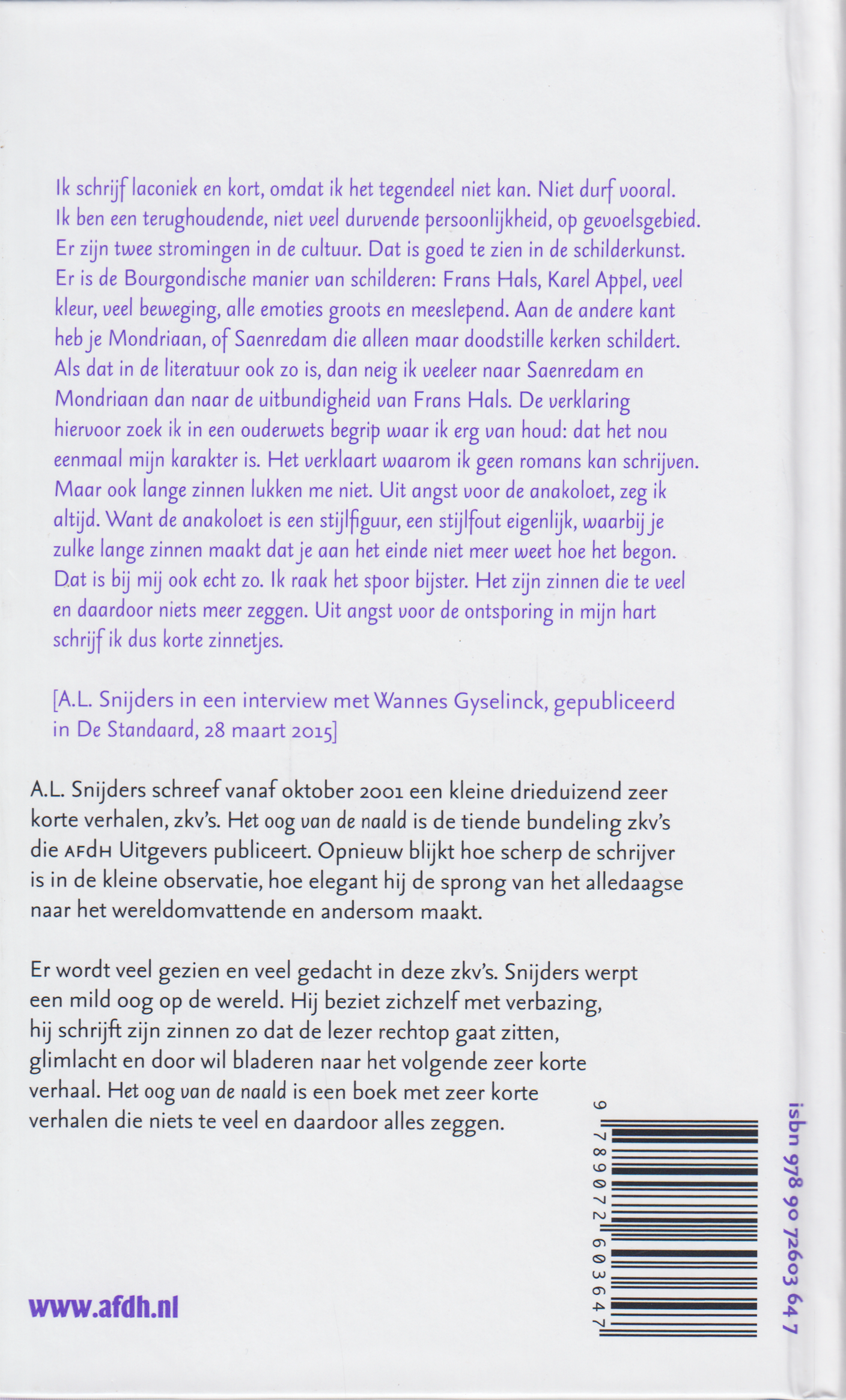 Het oog van de naald, A.L. Snijders