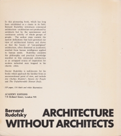 Architecture Without Architects, Bernard Rudofsky