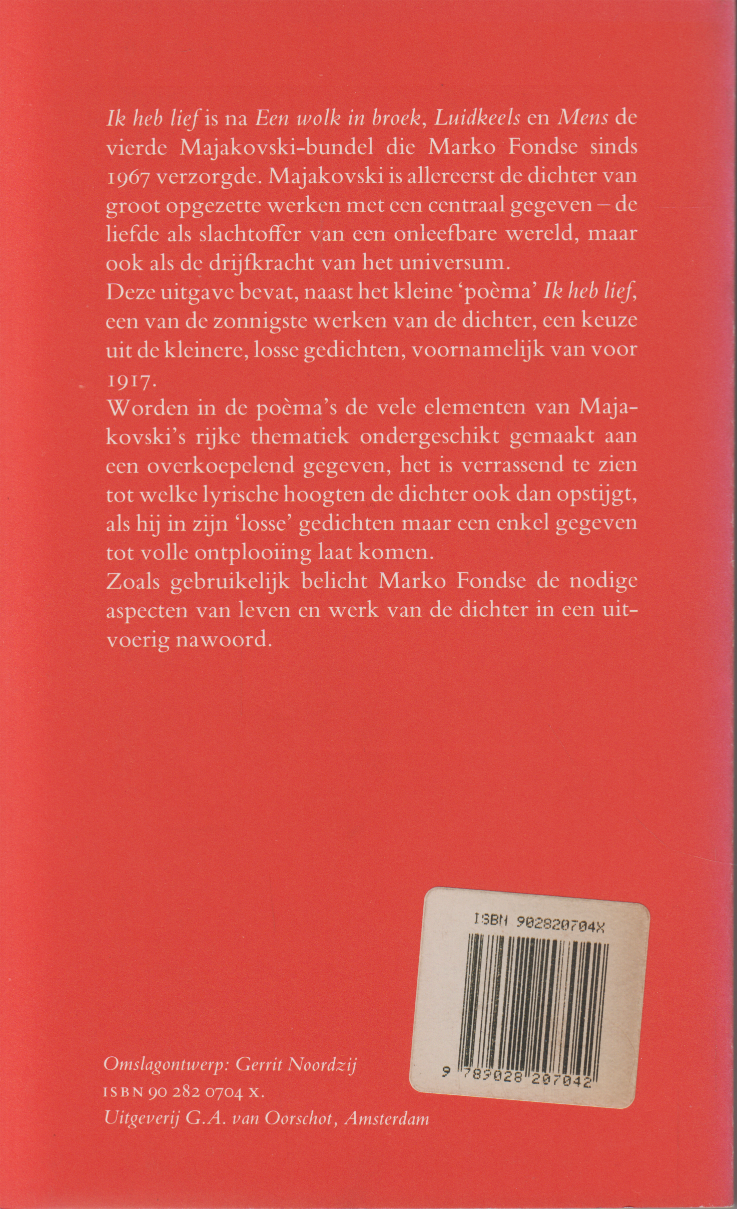 Ik heb lief,  Vladimir Majakovski
