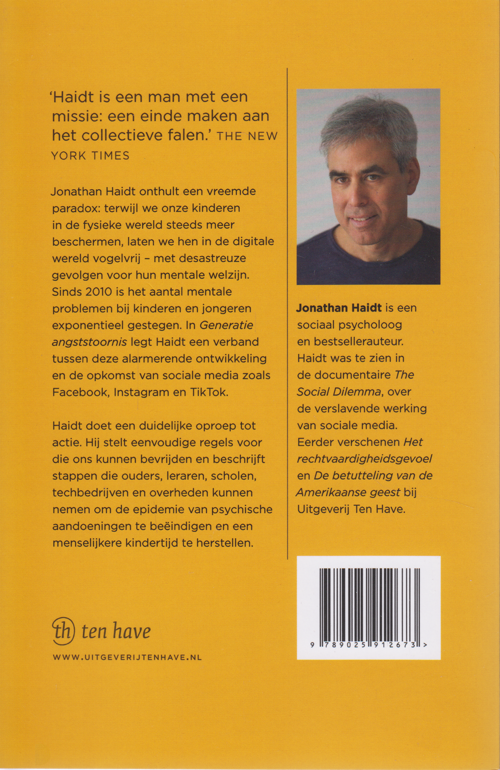 Generatie angststoornis, Jonathan Haidt