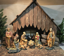 Kst-OUD-09: KERSTSTAL (demontabel) 46cm hoog