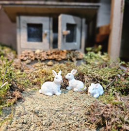 Dd-06.2  Konijnen 'wit' (set 3 stuks)