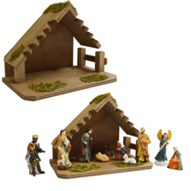 Kst-02a Klein kerststalletje (5cm fig)